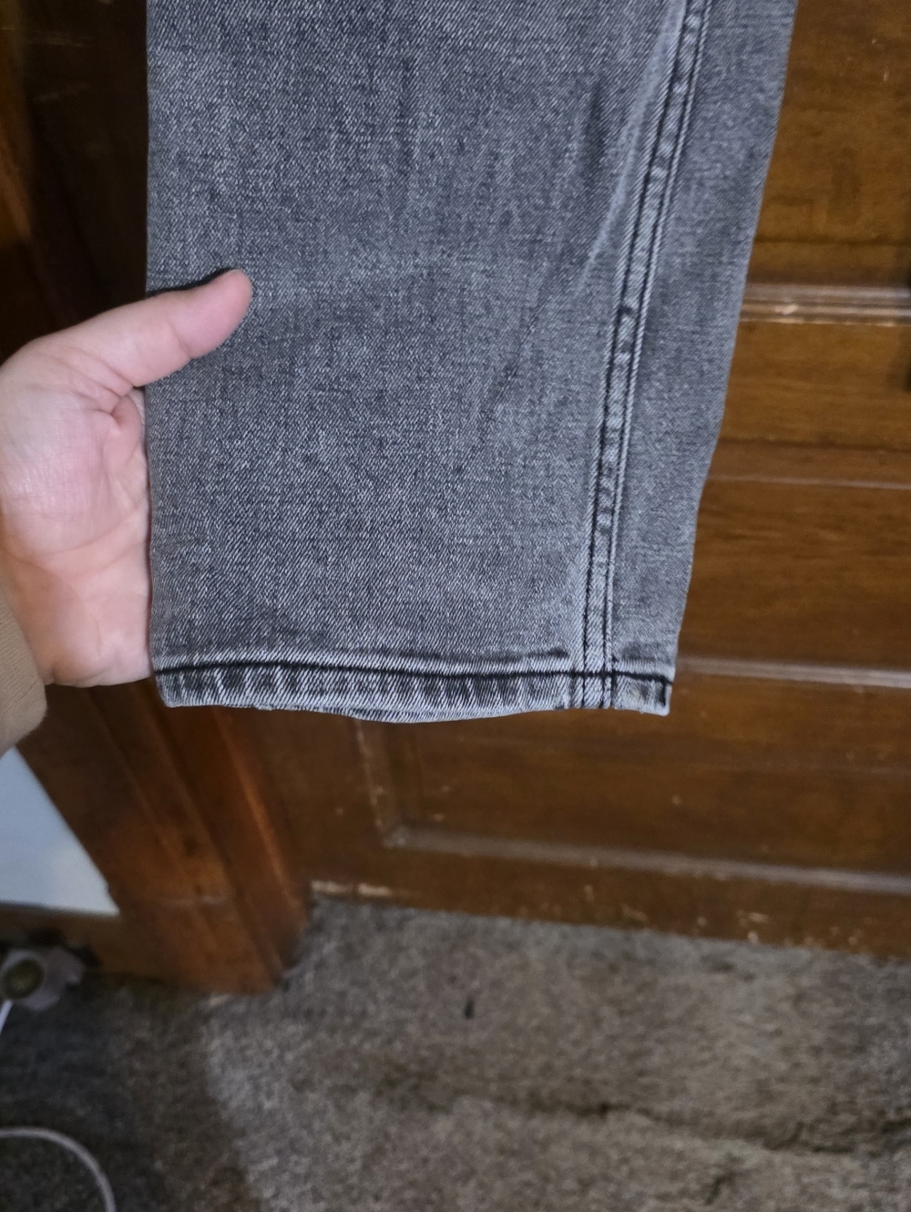 Abercrombie & Fitch The Ankle Straight Jeans Gray Wash Size 25 - Picture 8 of 13